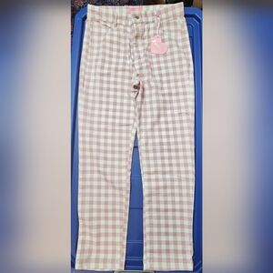 NWT Sugar Thrillz High Waist Gingham Jeans